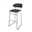 Tabouret d'intrieur en cuir noir MUNDO VEBA