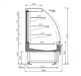 Vitrine d'exposition pour pâtisserie ONIX 1250x810x1300mm INFRICO VON12R-60hz