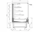 Vitrine d'exposition pour pâtisserie ONIX 1875x810x1300mm INFRICO VON18PR-60hz
