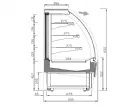Vitrine d'exposition pour pâtisserie ONIX 1875x810x1300mm INFRICO VON18R-60hz