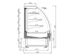 Vitrine d'exposition pour pâtisserie ONIX 938x810x1300mm INFRICO VON9R-60hz